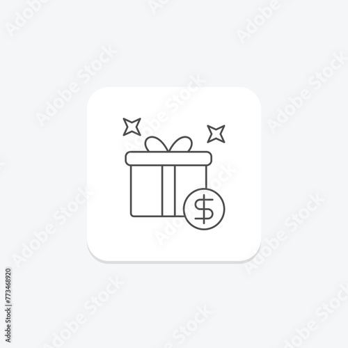 Bonus Reward icon, reward, incentive, recognition, gift, editable vector, pixel perfect, illustrator ai file