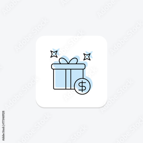 Bonus Reward icon, reward, incentive, recognition, gift, editable vector, pixel perfect, illustrator ai file