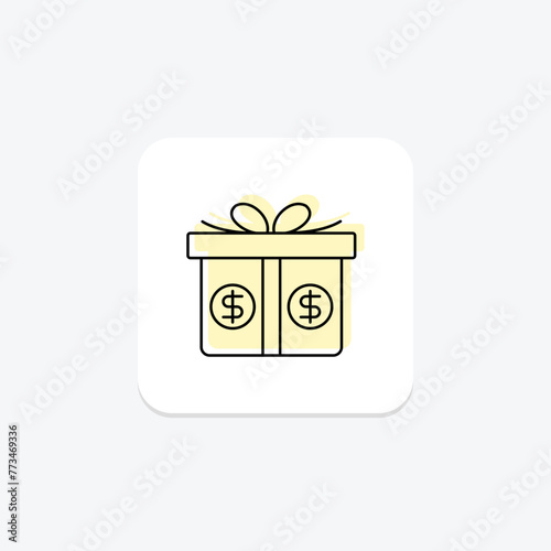 Bonus Gift icon, gift, reward, recognition, incentive, editable vector, pixel perfect, illustrator ai file