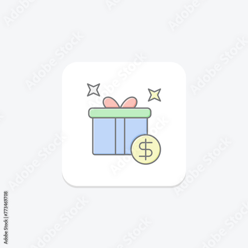 Bonus Reward icon, reward, incentive, recognition, gift, editable vector, pixel perfect, illustrator ai file