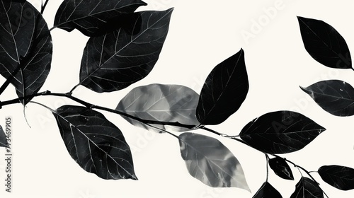 botanical print leaves silhouette modern --ar 16:9 Job ID: 70f99088-7698-4aa2-bafc-1b2b030aacc3