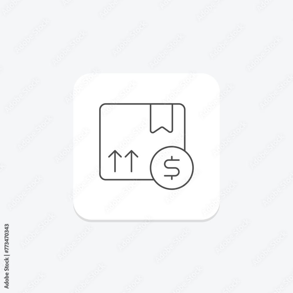 Package Price icon, price, cost, shipping, fee, editable vector, pixel perfect, illustrator ai file Package Price icon, price, cost, shipping, fee, editable vector, pixel perfect, illustrator ai file