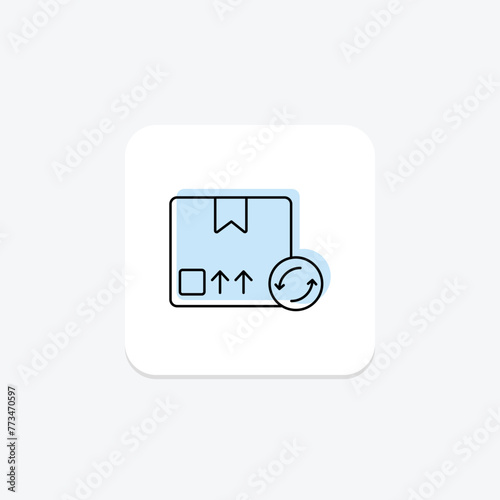 Reorder parcel icon, parcel, delivery, logistics, ecommerce, editable vector, pixel perfect, illustrator ai file