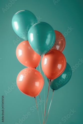 Colorful balloons floating in the air, perfect for festive occasions