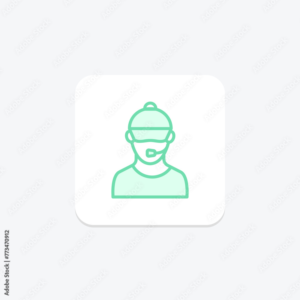 Customer Representative icon, representative, service, support, agent, editable vector, pixel perfect, illustrator ai file