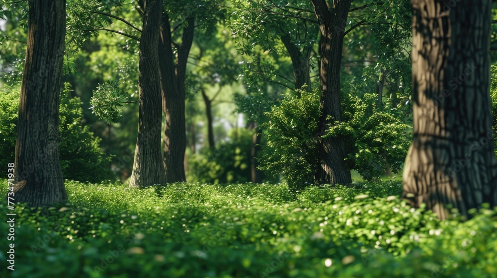 A scenic view of a dense forest. Suitable for nature backgrounds A scenic view of a dense forest. Suitable for nature backgrounds