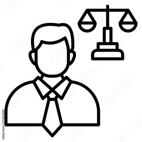 Lawyer  Icon Element For Design