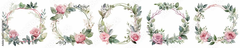 Abstract watercolour flower frame background. Watercolour invitation design with leaves and flowers Abstract watercolour flower frame background. Watercolour invitation design with leaves and flowers