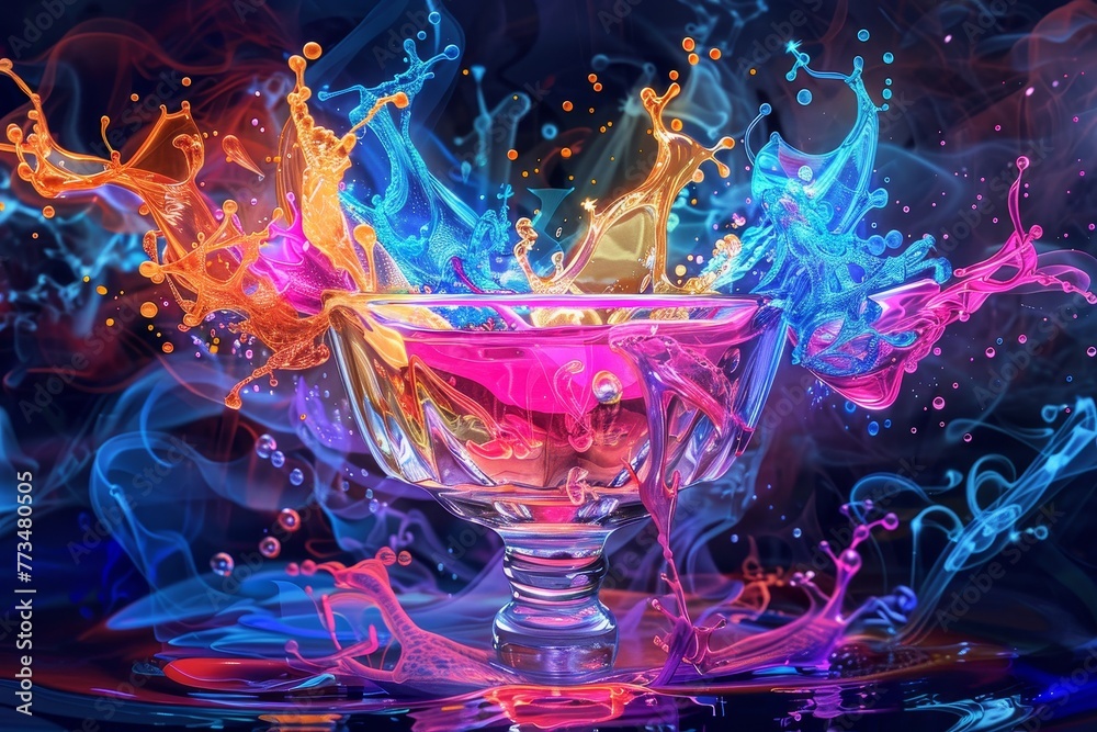 Mystical Energy Eruption from Chalice