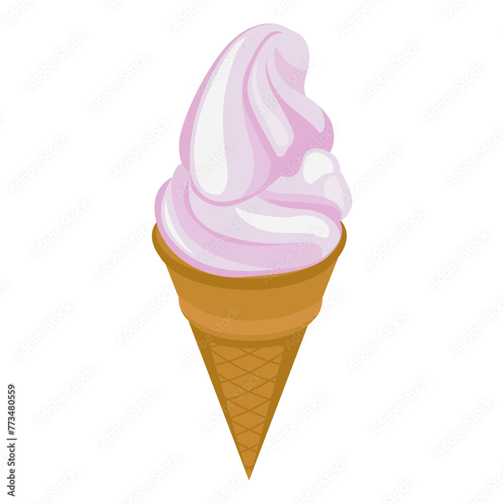 Ice cream isometric PNG illustration