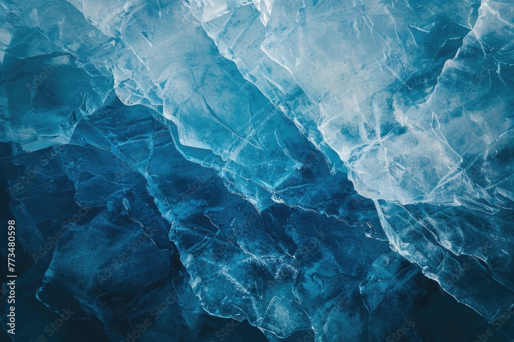 Obraz premium Close up of a blue ice covered surface, perfect for winter themes