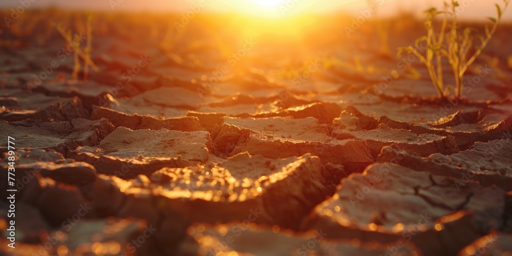 Beautiful sunset over a dry field, perfect for nature backgrounds Beautiful sunset over a dry field, perfect for nature backgrounds