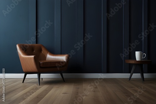 leather armchair in a room