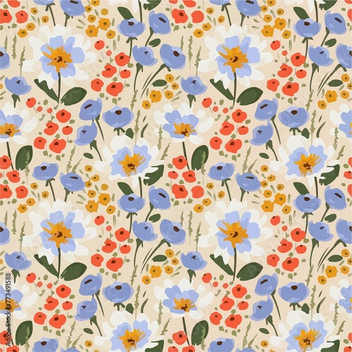 watercolor seamless floral pattern