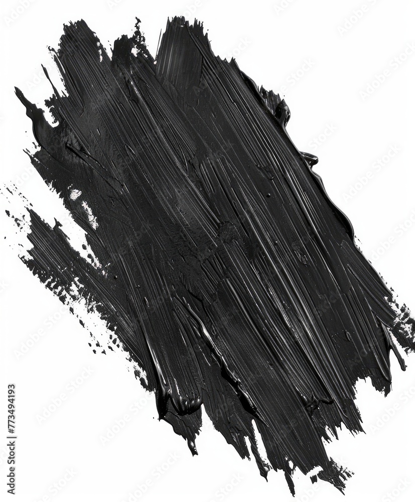 Abstract black in splash, paint, brush strokes, stain grunge isolated on white background, Japanese Style Abstract black in splash, paint, brush strokes, stain grunge isolated on white background, Japanese Style