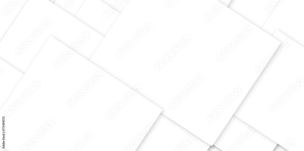 Abstract white background with diamond and square shapes layered in modern abstract pattern design, White color technology concept geometric line vector background. Abstract white background with diamond and square shapes layered in modern abstract pattern design, White color technology concept geometric line vector background.