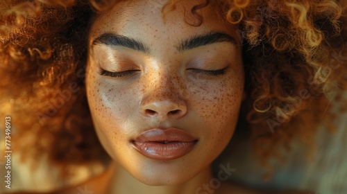 Close Up of Woman With Freckles