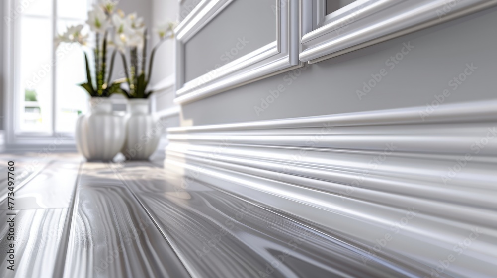 Obraz premium white floor plinth installation methods