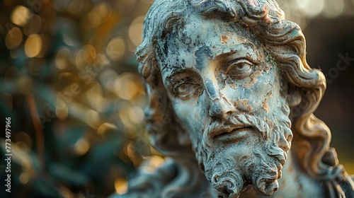 Close-Up of Statue of Jesus