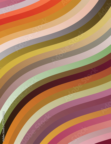 Multicolor striped abstract background. Vector illustration.