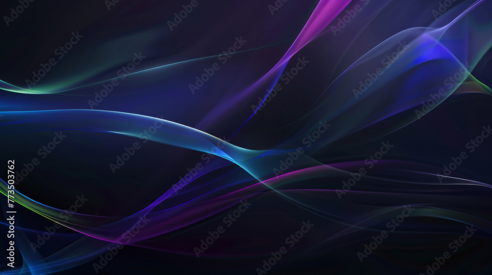 Elegant abstract background with smooth colorful waves and dark backdrop Elegant abstract background with smooth colorful waves and dark backdrop