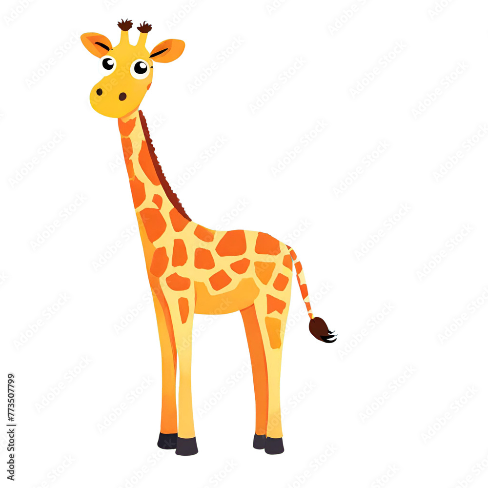 Fototapeta premium giraffe cartoon illustration