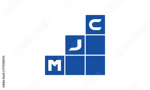 MJC initial letter financial logo design vector template. economics, growth, meter, range, profit, loan, graph, finance, benefits, economic, increase, arrow up, grade, grew up, topper, company, scale photo