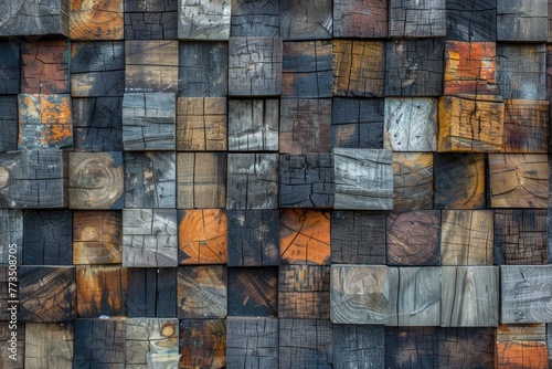 Detailed view of a wooden wall  suitable for backgrounds