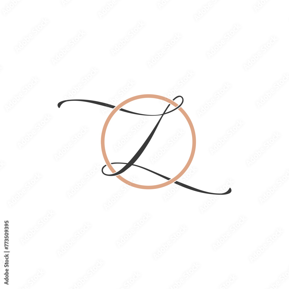 Fototapeta premium OZ or ZO logo and icon design