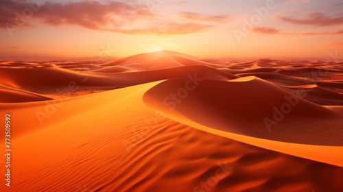 Majestic Sunset at Mesquite Flat Sand Dunes Ai generation