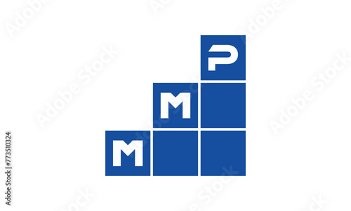MMP initial letter financial logo design vector template. economics, growth, meter, range, profit, loan, graph, finance, benefits, economic, increase, arrow up, grade, grew up, topper, company, scale