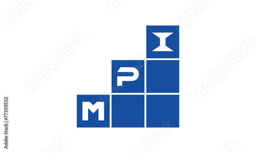 MPI initial letter financial logo design vector template. economics, growth, meter, range, profit, loan, graph, finance, benefits, economic, increase, arrow up, grade, grew up, topper, company, scale