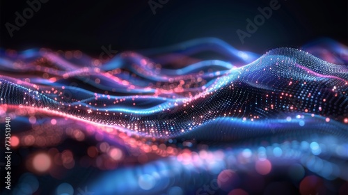 Digital wave , Abstract dynamic wave background