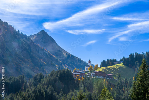 Village of Damüls in the Bregenzerwald Region, State of Vorarlberg, Austria
