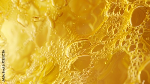 A microscopic shot of plasma the liquid component of highlighting its clear and yellowish appearance.