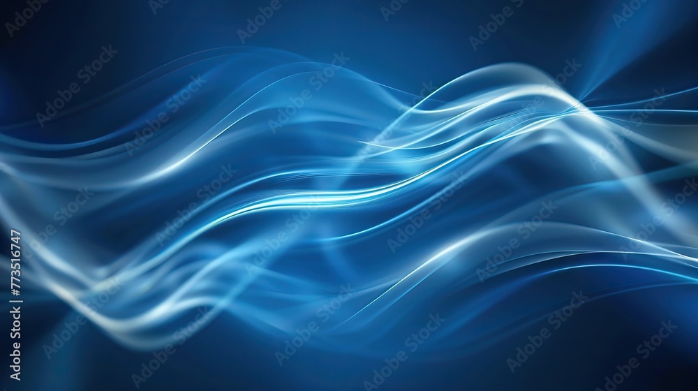 Fototapeta premium Cerulean waves amidst the dark haze