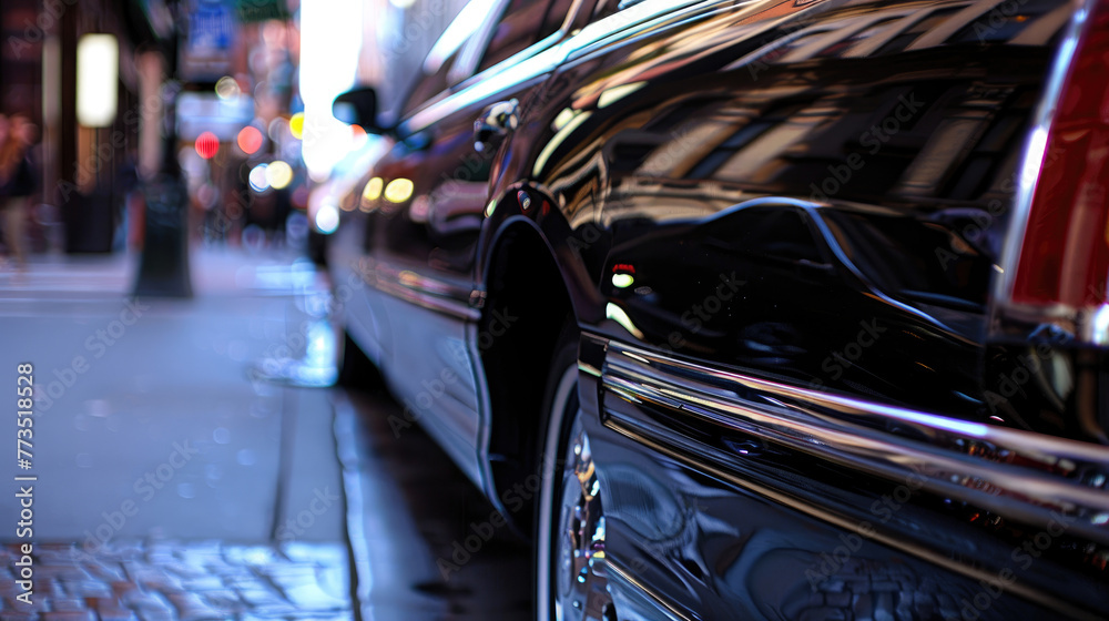 Close-Up View of a Stylish Limousine Close-Up View of a Stylish Limousine