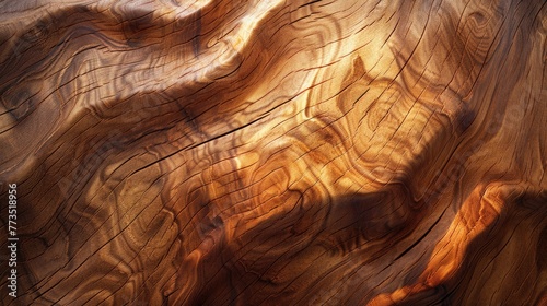 Detailed view of wood grained surface, suitable for background use © Fotograf