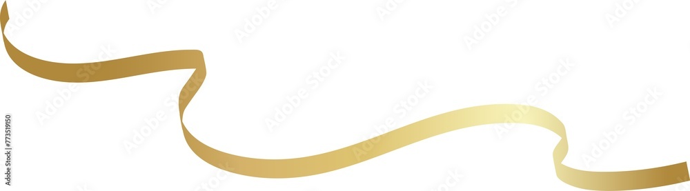 Set of gold ribbons. Christmas and new year holiday decoration Set of gold ribbons. Christmas and new year holiday decoration