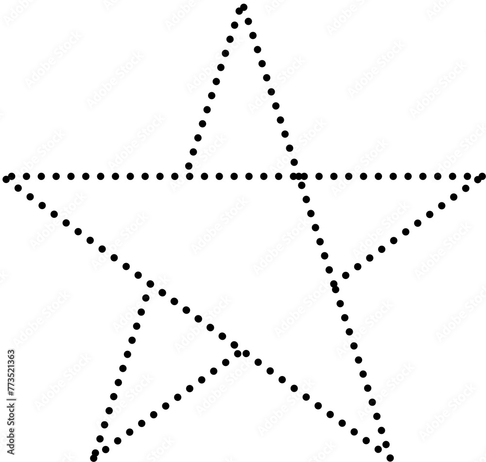 Star dot line shapes. Design elements