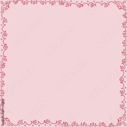 pink frame with hearts border for greeting cards 