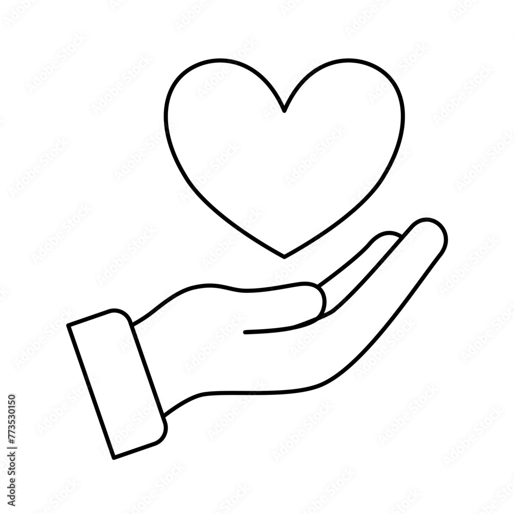 Heart in hand. Heart in hand.