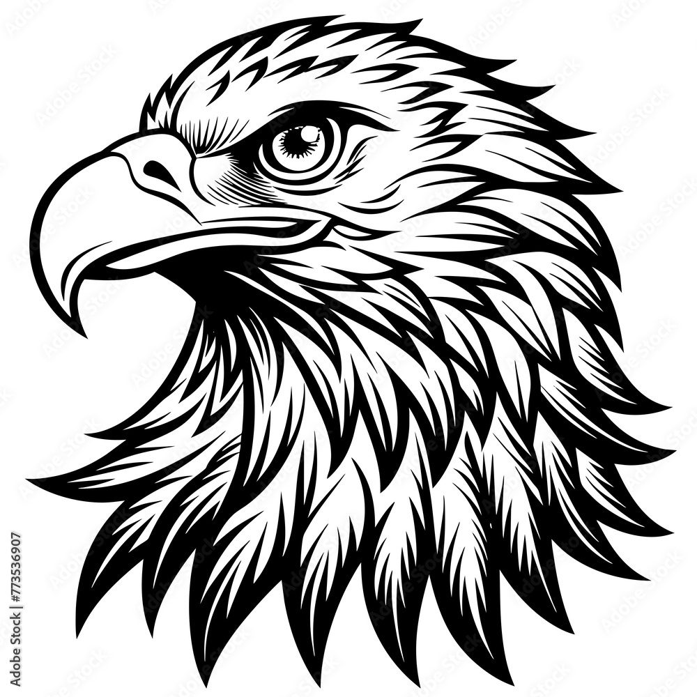 eagle silhouette vector art illustration