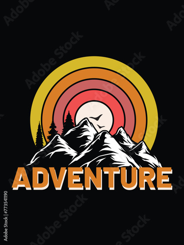 Adventure t shirt design template (ID: 773541190)