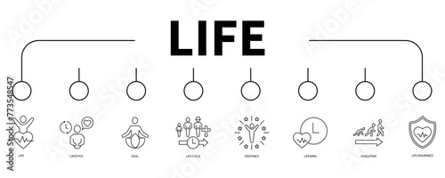 Life banner web icon vector illustration concept
