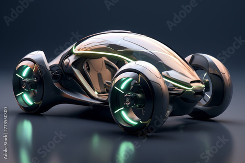 A sleek design concept of electric vehicles, highlighting the innovation and eco-friendliness of the future of transportation,