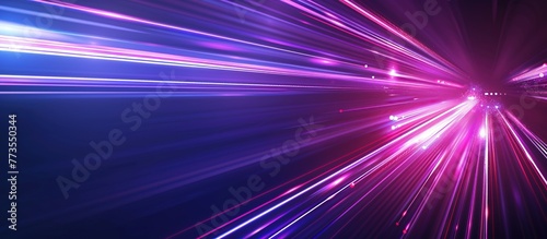 Abstract background with light rays, speed motion blur effect and glowing neon lines