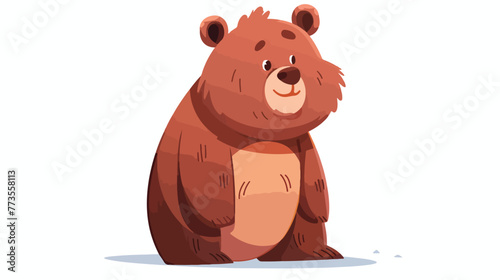 A bear cartoon character illustration flat cartoon