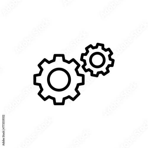 setting Icon vector isolated on white background. setting vector icon. Cog settings Icon Symbol. Gear