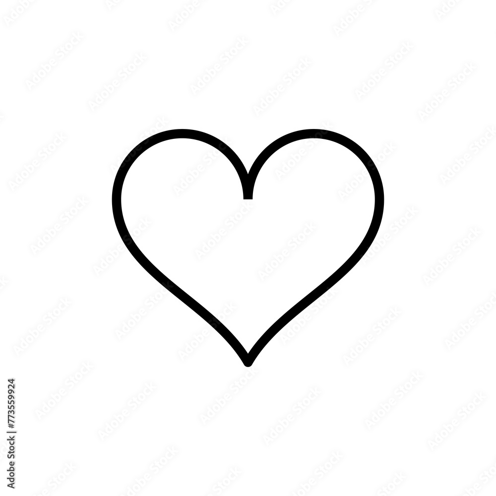 Heart icon vector isolated on white background. Heart vector icon. Like icon vector. Love